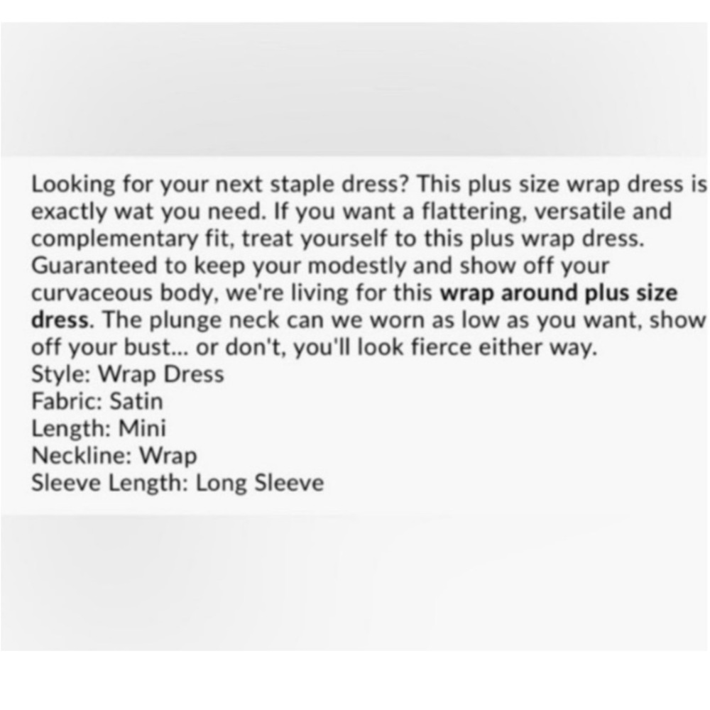 PLUS WRAP SILK DRESS & RHINESTONE EARRINGS SET - Picture 7 of 8